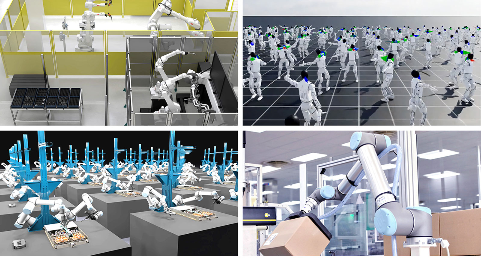 Featured image courtesy of ABB Robotics (top left), Skild AI (bottom left), Humanoid (top right) and Universal Robotics (bottom right). Featured image courtesy of ABB Robotics (top left), Skild AI (bottom left), Humanoid (top right) and Universal Robotics (bottom right).